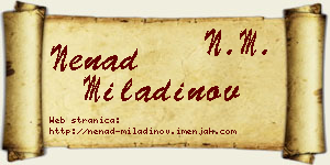 Nenad Miladinov vizit kartica